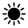 Black circle with a white center on a black background
